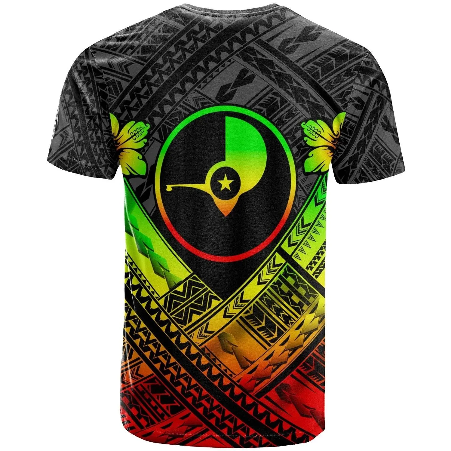 Yap Polynesian T-Shirt - Yap Reggae Seal Camisole Hibiscus Style - BN18
