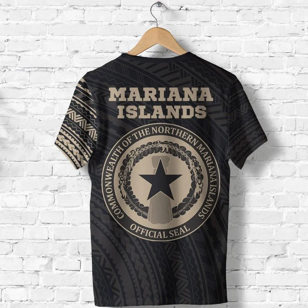 Northern Mariana Islands T shirt - Northern Mariana Islands Flag Polynesian Tattoo Style