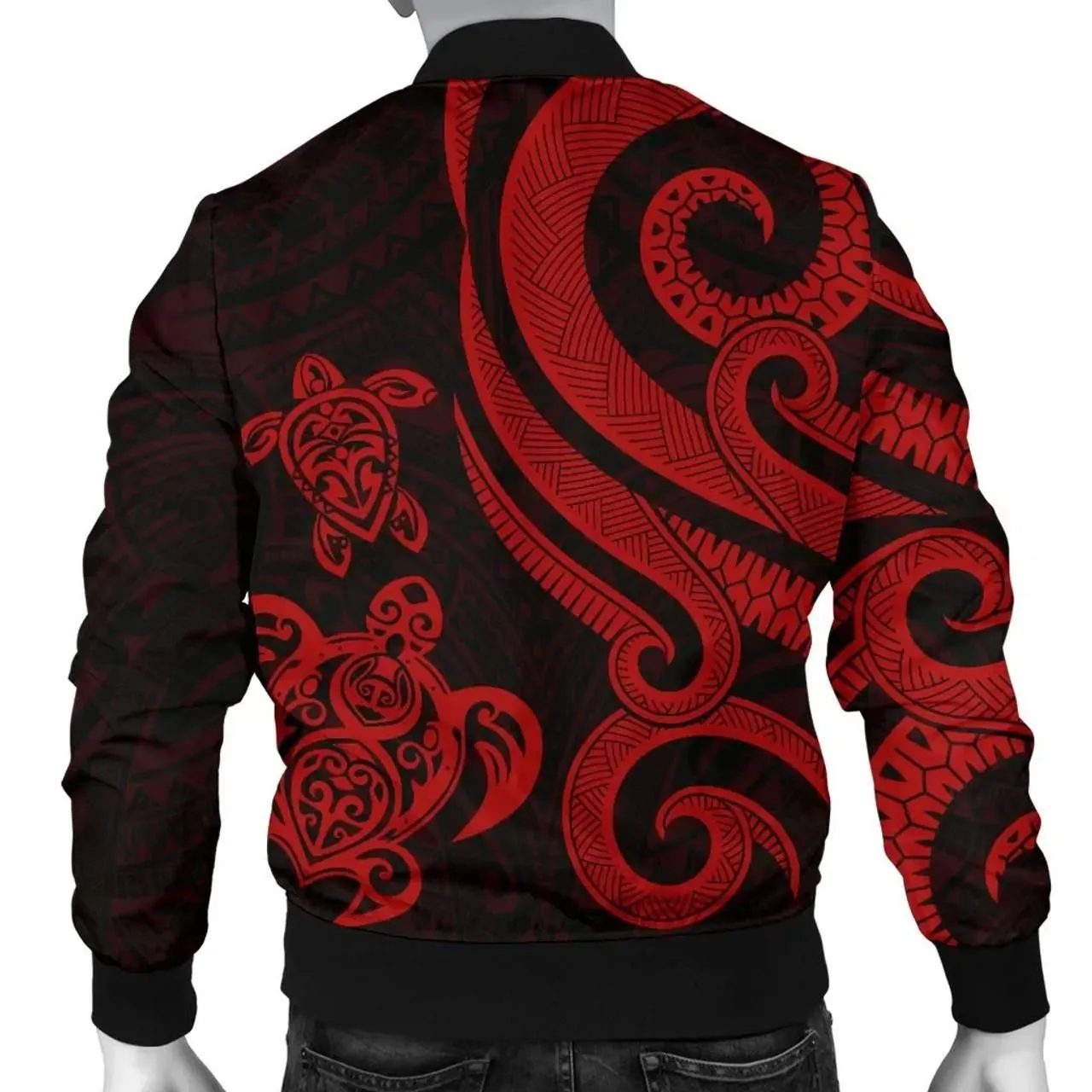 Fiji Polynesian Bomber Jacket - Red Tentacle Turtle