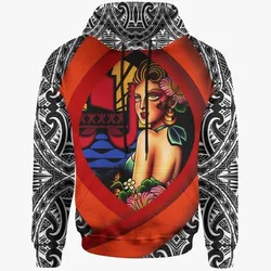 Tahiti Hoodie - Hibiscus Polynesian Girl