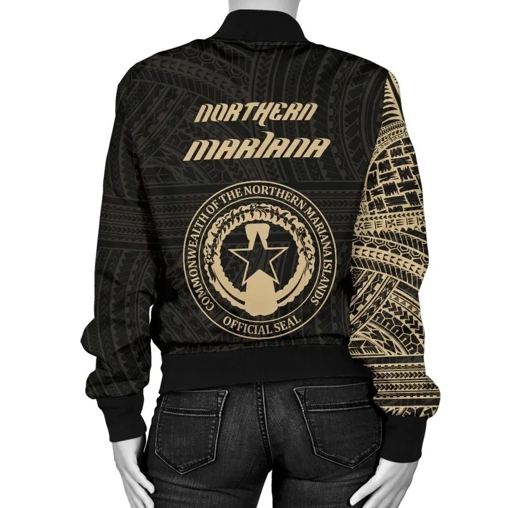 Alohawaii Jacket - Bomber Jacket Northern Mariana Polynesian Tattoo Style A31