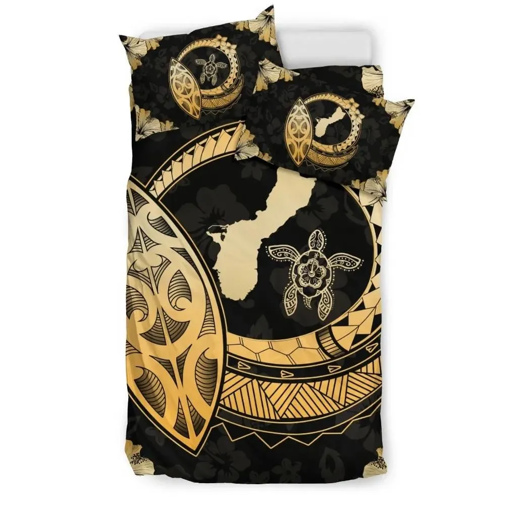 Guam Turtle Hibiscus Map Bedding Set J1
