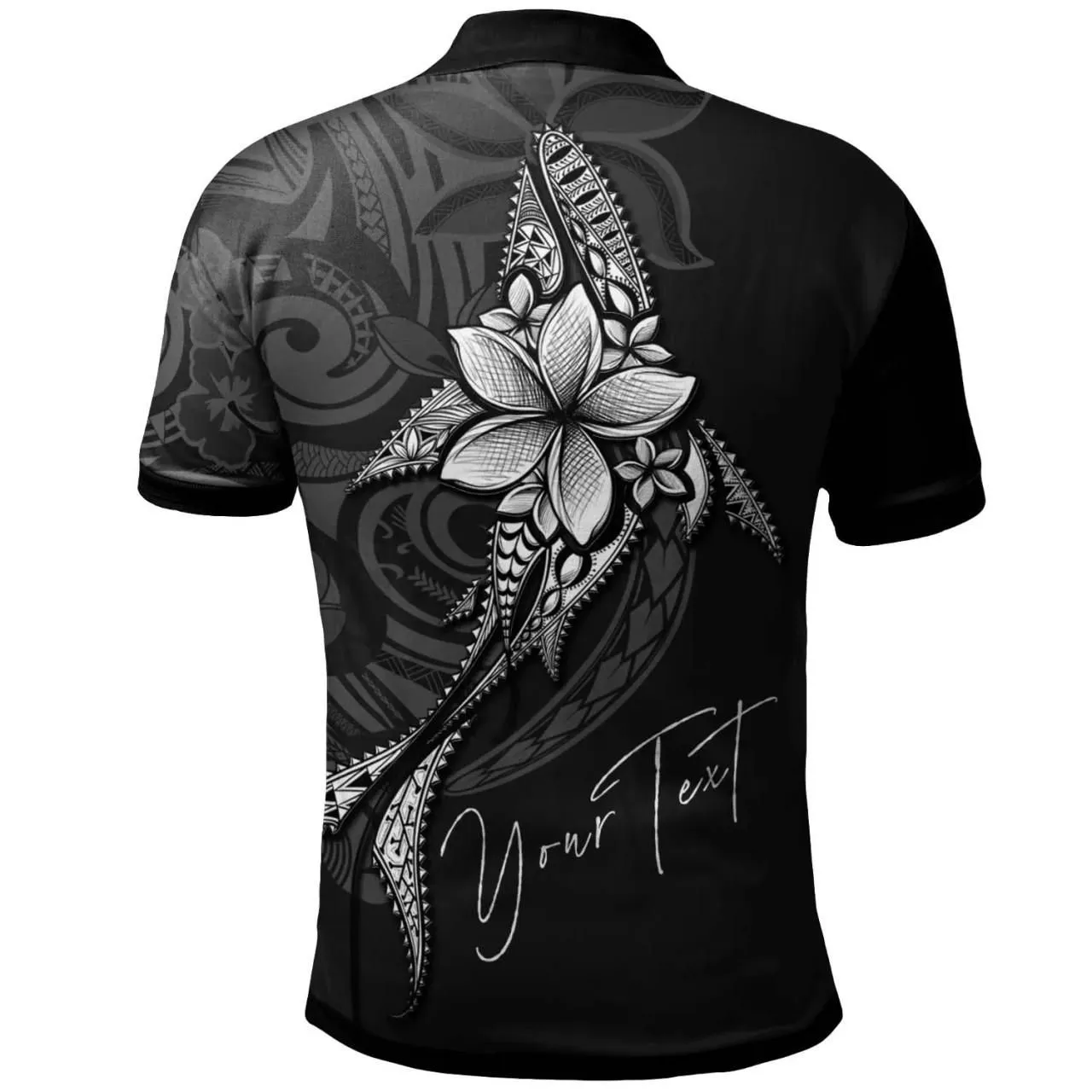 Cook Islands Custom Personalised Polo Shirt - Fish With Plumeria Flowers Style