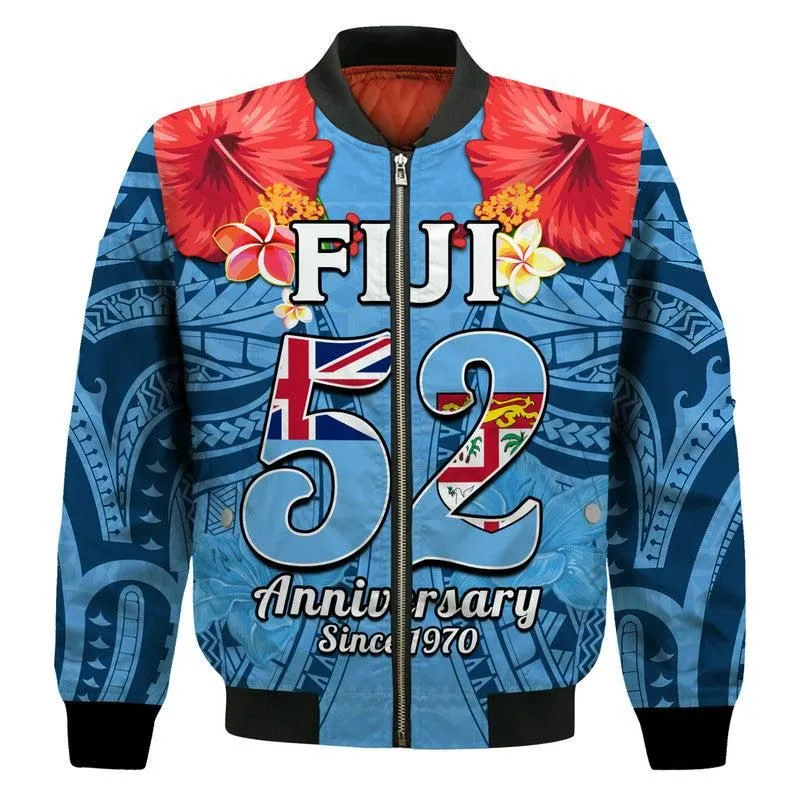 (Custom Personalised) Fiji 1970 Bomber Jacket Happy 52 Years Independence Anniversary LT14