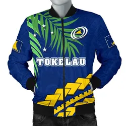 Tokelau Rugby Men Bomber Jacket Coconut Leaves
