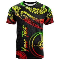 Yap Micronesia Polynesian Custom Personalised T-Shirt - Poly Tattoo Reggae Version