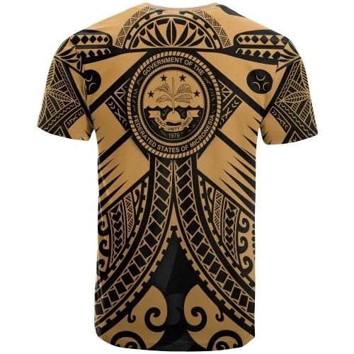 Fsm Custom Personalised T-Shirt- Gold Seal with Polynesian Tattoo