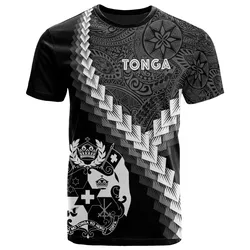 Tonga T shirt - Coat Of Arms With Polynesian Tattoo