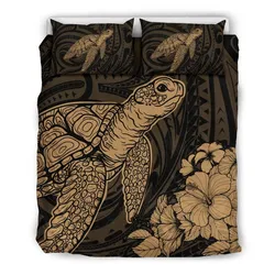 Alohawaii Bedding Set Hibiscus Polynesian Memory Gold Turtle Bedding Set Ah Jd Dhc1712782Dd