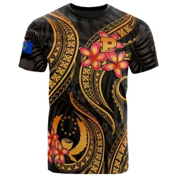Pohnpei Micronesian T-Shirt - Gold Plumeria - BN11