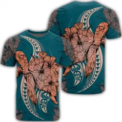 Alohawaii Tee - Hawaii Polynesian Turtle Hibiscus T-shirt AH - J4R