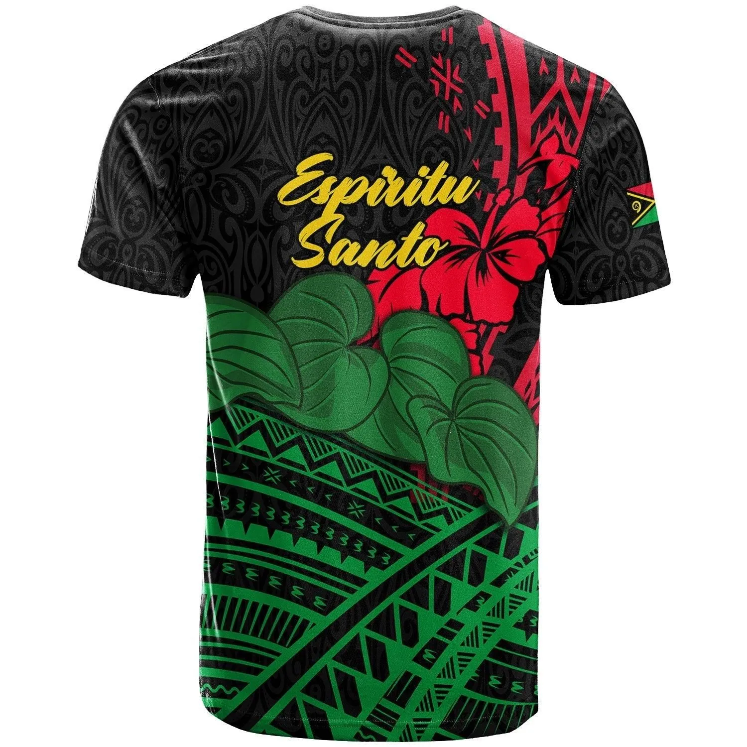 Vanuatu Espiritu Santo T shirt Kava With Hibiscus LT12
