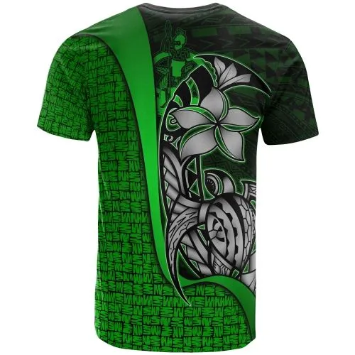 Vanuatu T-Shirt Coat of Arm Green - Turtle with Hook