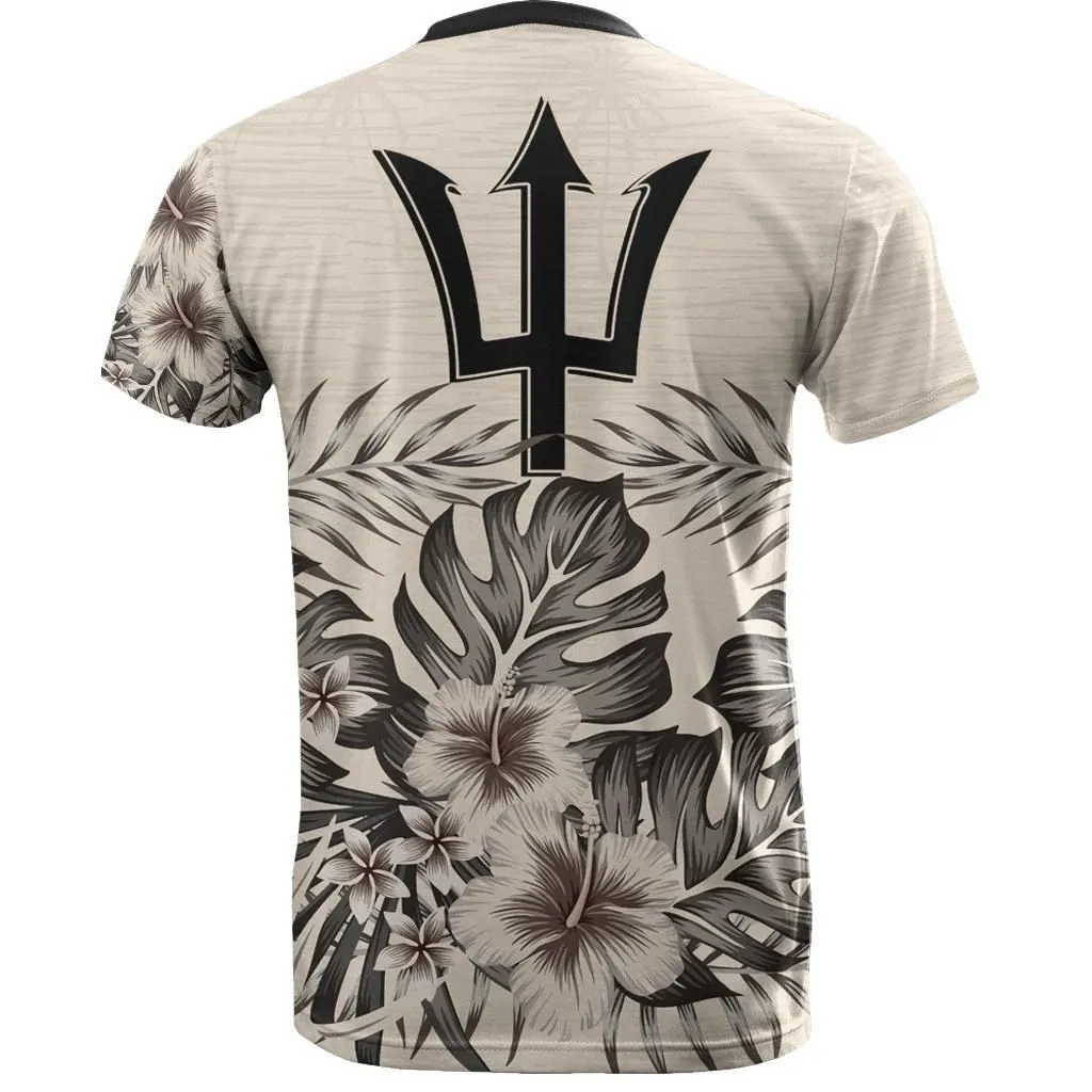 Barbados T-Shirt The Beige Hibiscus\b No A7