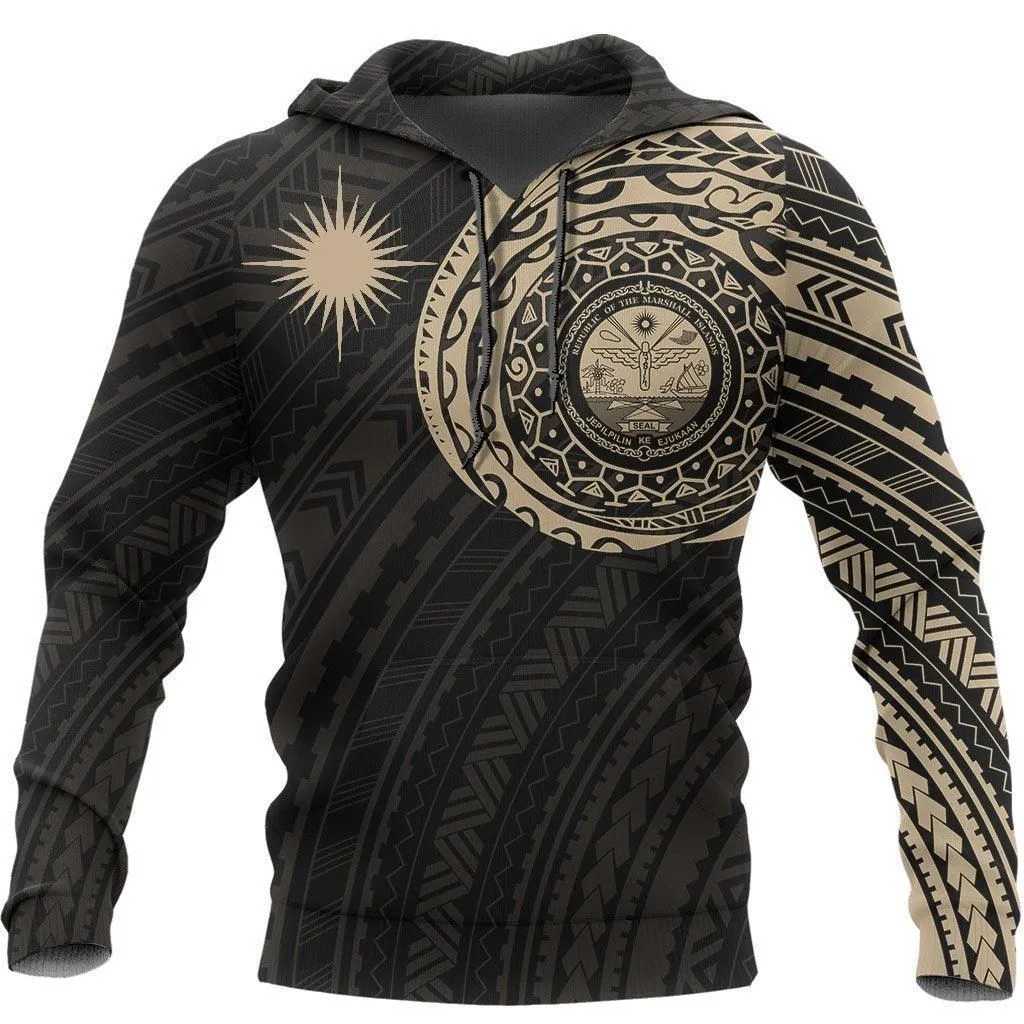 Marshall Islands in My Heart Micronesia Tattoo Style Hoodie NVD1172