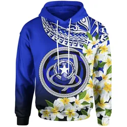 Alohawaii Clothing - Hoodie Northern Mariana Islands - Polynesian Plumeria Pattern - BN39