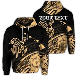 (Personalised) Hawaii Turtle Polynesian Map Plumeria Hoodie - AH