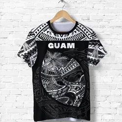 Guam Rugby T-Shirt Polynesian Patterns - Black LT16