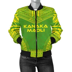 Kanaka Maoli Flag Polynesian Chief Women'S Bomber Jacket - Bn10