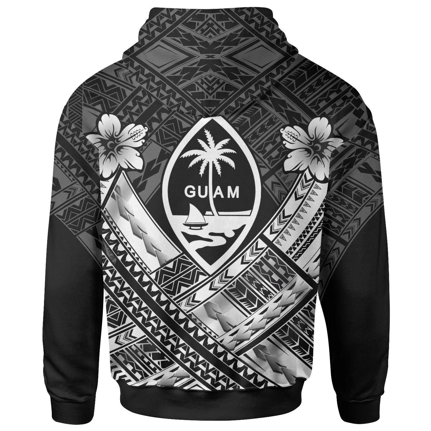 Guam Polynesian Hoodie - Guam White Seal Camisole Hibiscus Style