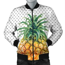Alohawaii Jacket - Hawaiian Pineapple Polka Dots Background Polynesian Bomber Jacket - AH - JR