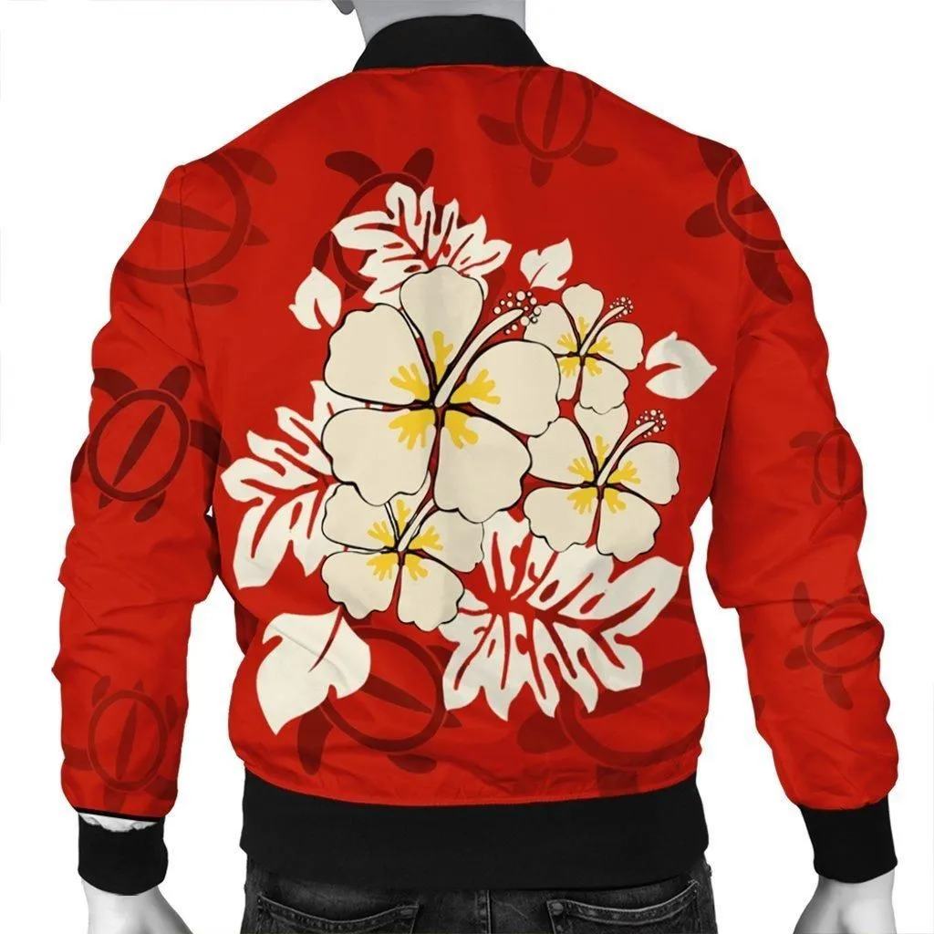 Hawaii Hibiscus Polynesian Bomber Jacket