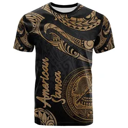 American Samoa Polynesian T-Shirt - Poly Tattoo Gold Version