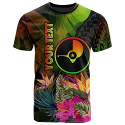 Yap Polynesian Personalised T shirts - Hibiscus and Banana Leaves