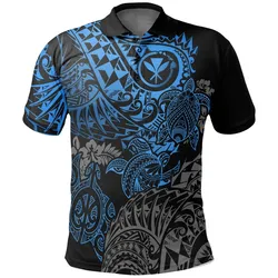 Hawaii Turtle Polo Shirt, Polynesian Tattoo Golf Shirt BN11