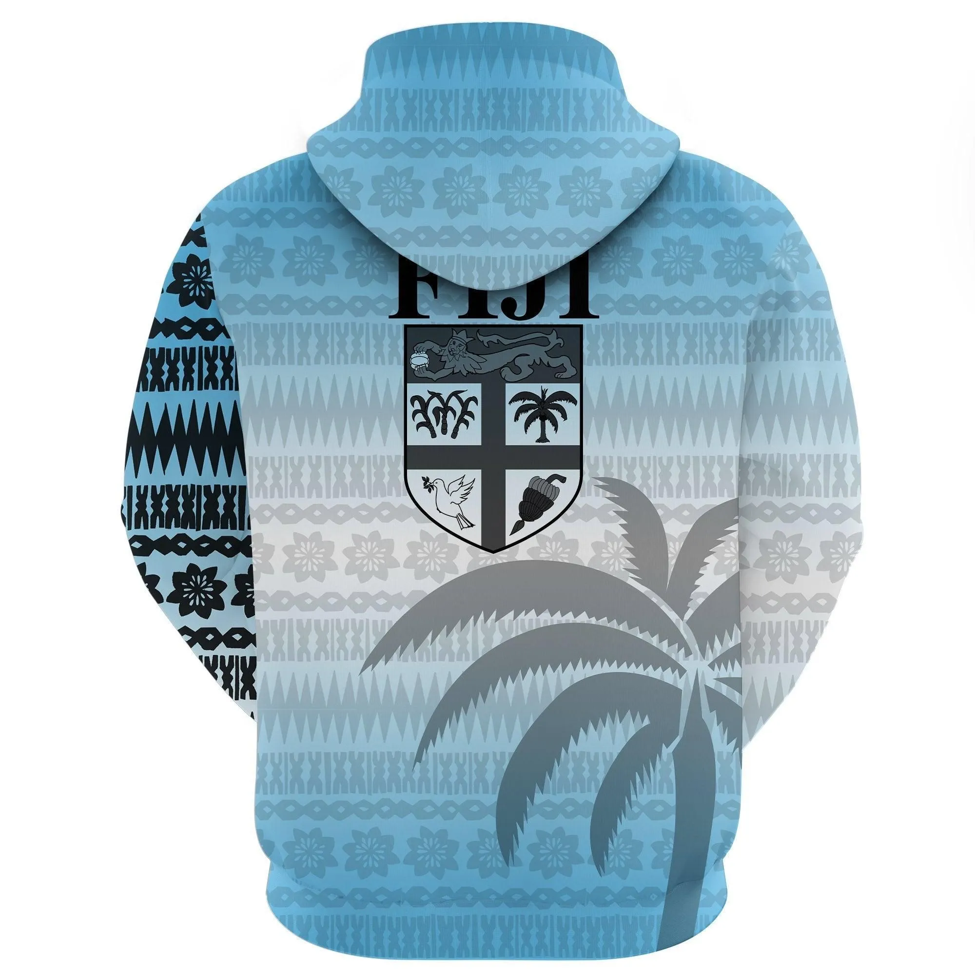 Fiji Tapa Hoodie Tattoo Style