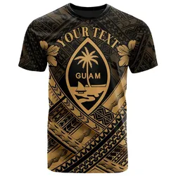 Guam Polynesian Custom Personalised T-Shirt - Guam Gold Seal Camisole Hibiscus Style - BN18