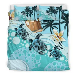 Polynesian Tokelau Turtle Hibiscus A Bedding Set Camlicx
