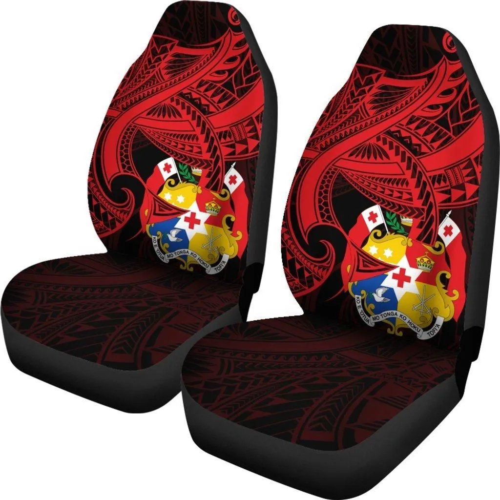 Tonga Car Seat Covers - Seal Tonga With Curve Patterns