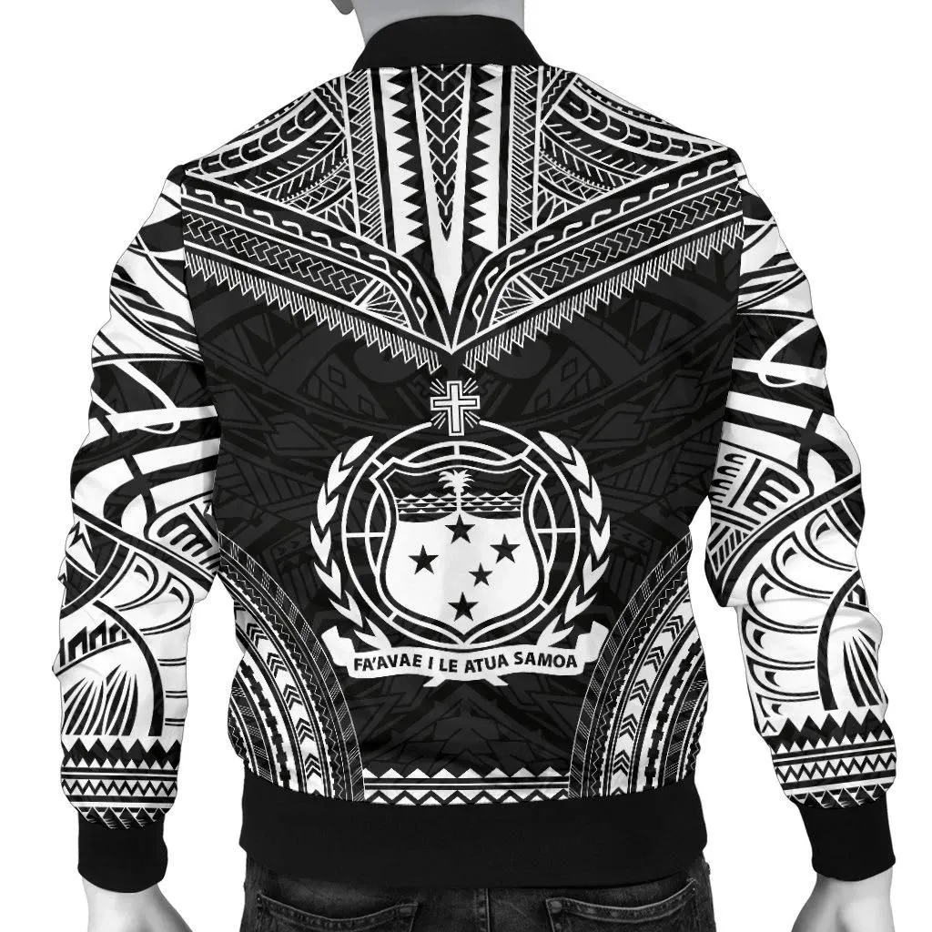 FamilyGater Jacket - Bomber Jacket Samoa Polynesian Chief - Black Version - Bn10