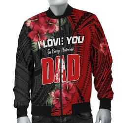 Happy Fathers Day Bomber Jacket Polynesian Best Dad Ever LT13