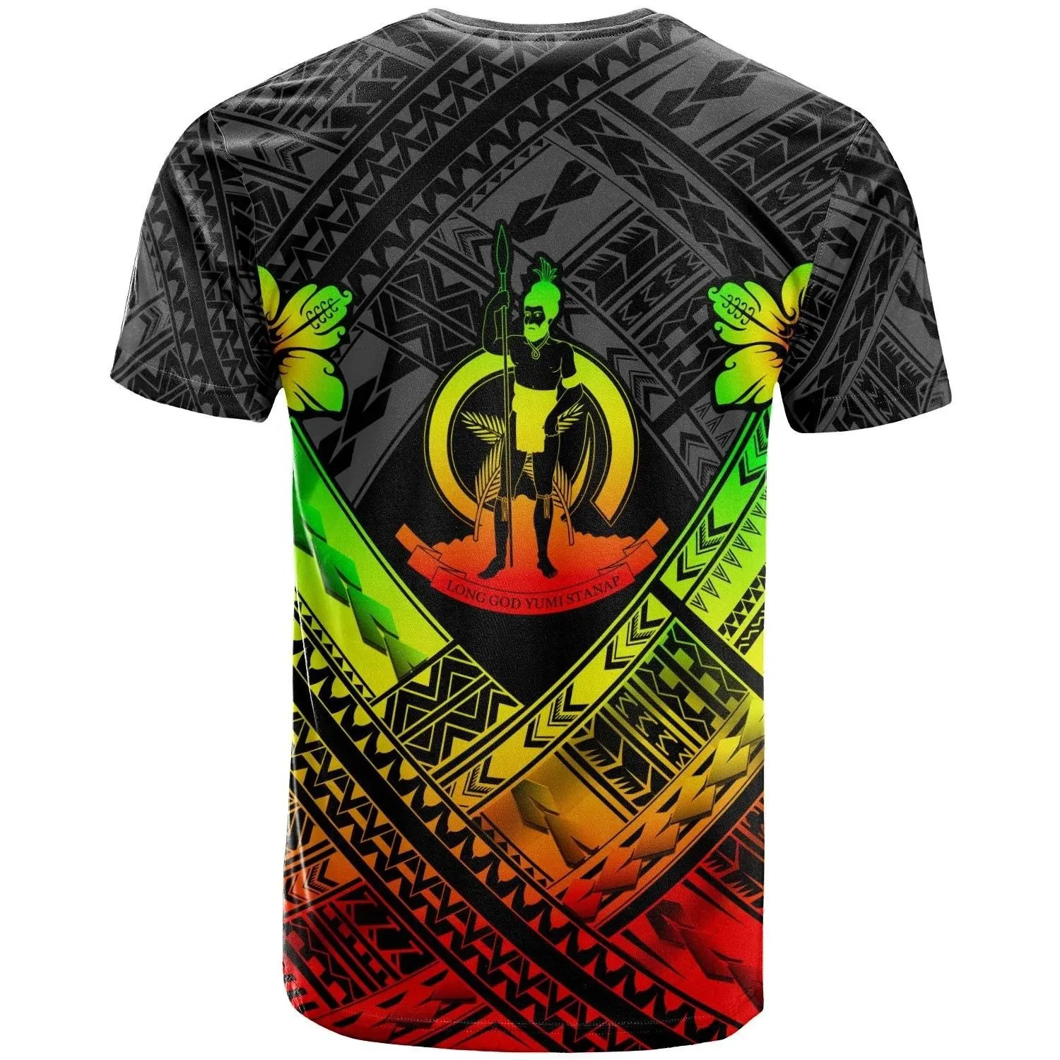Vanuatu Polynesian T-Shirts - Vanuatu Reggae Seal Camisole Hibiscus Style - BN18