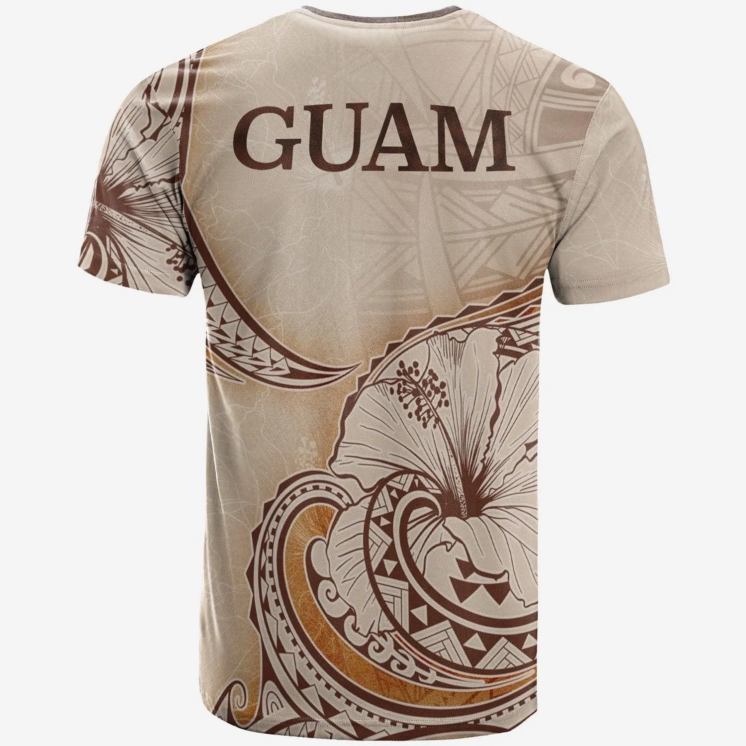 Guam T shirt - Hibiscus Flowers Vintage Style