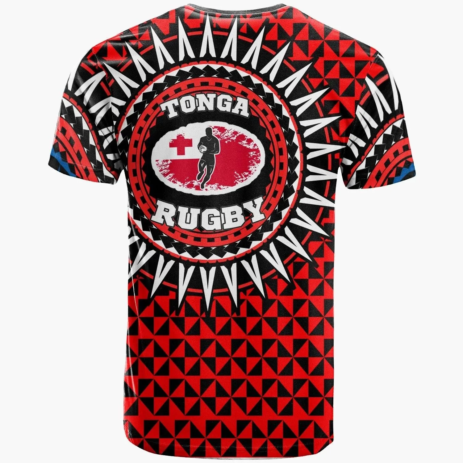Tonga T-Shirt - Rugby Style Red Black Color  - BN20