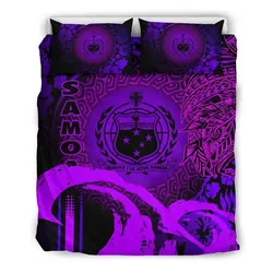 Samoa Bedding Set - Hibiscus And Wave Purple K7
