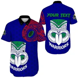 Vibe Hoodie Clothing - (Custom) New Zealand Warriors Polynesian Tattoo Style Short Sleeve Shirt