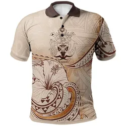 Solomon Islands Polo Shirt - Hibiscus Flowers Vintage Style
