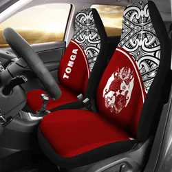Tonga Car Seat Covers - Tonga Coat Of Arms Polynesian Tattoo Red Curve