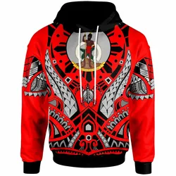 Vanuatu Tribal Sun Tattoo Red Unique 3D Printed Sublimation Hoodie Hooded Sweatshirt Comfy Soft And Warm For Men Women S to 5XL CTC16012044