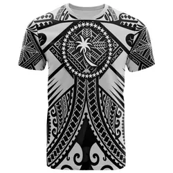 Chuuk T Shirts - White Seal with Polynesian Tattoo