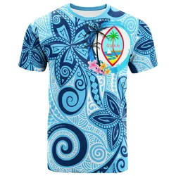 Guam T-Shirt - Tribal Plumeria Pattern