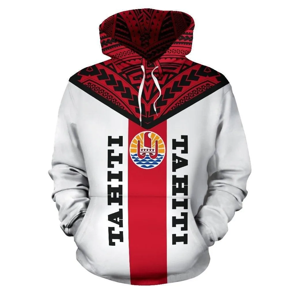 Tahiti Hoodie - Tahiti Flag Polynesian Tattoo Original Version