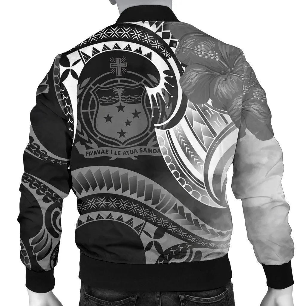 Samoa Mens Bomber Jacket - Samoa Seal Wave Style (Black)