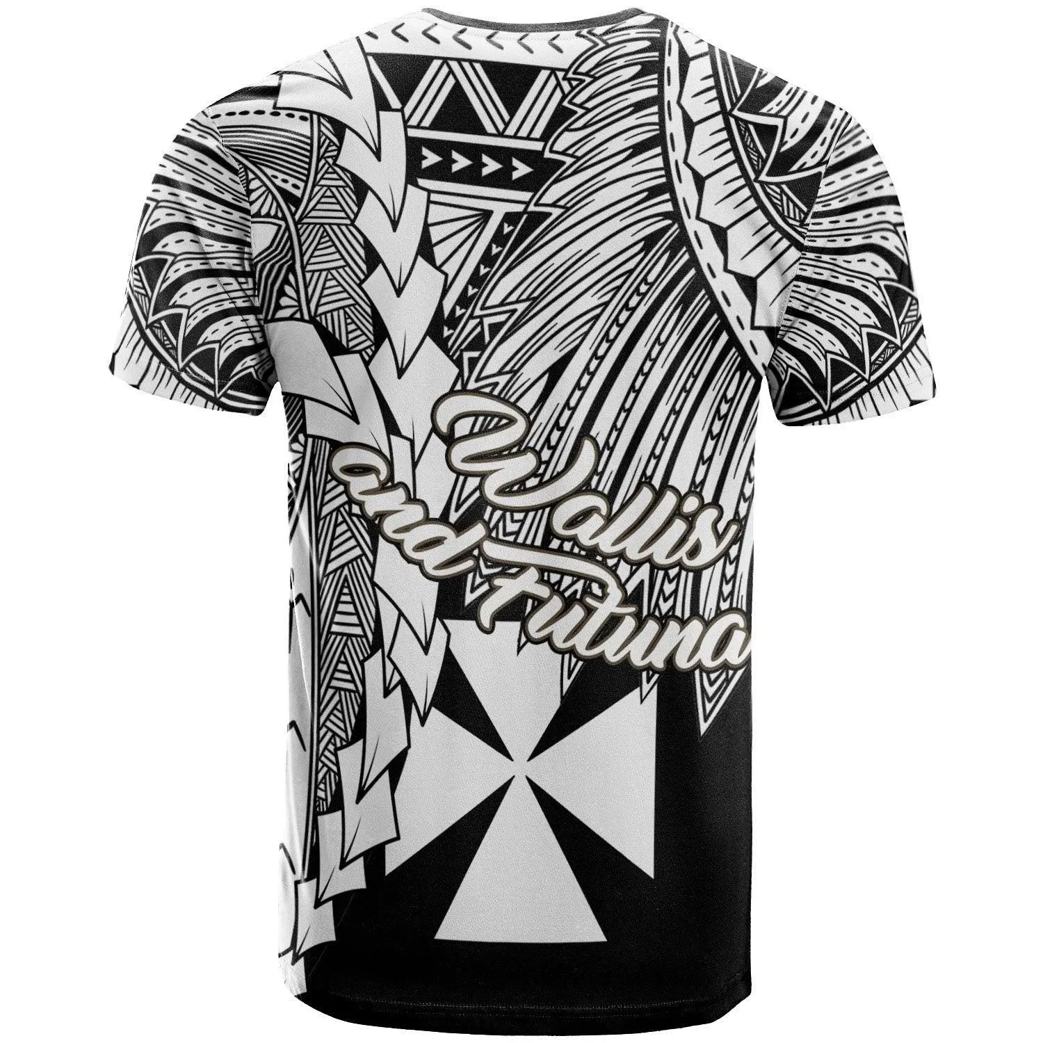 Wallis and Futuna Polynesian T shirt - Tribal Wave Tattoo White