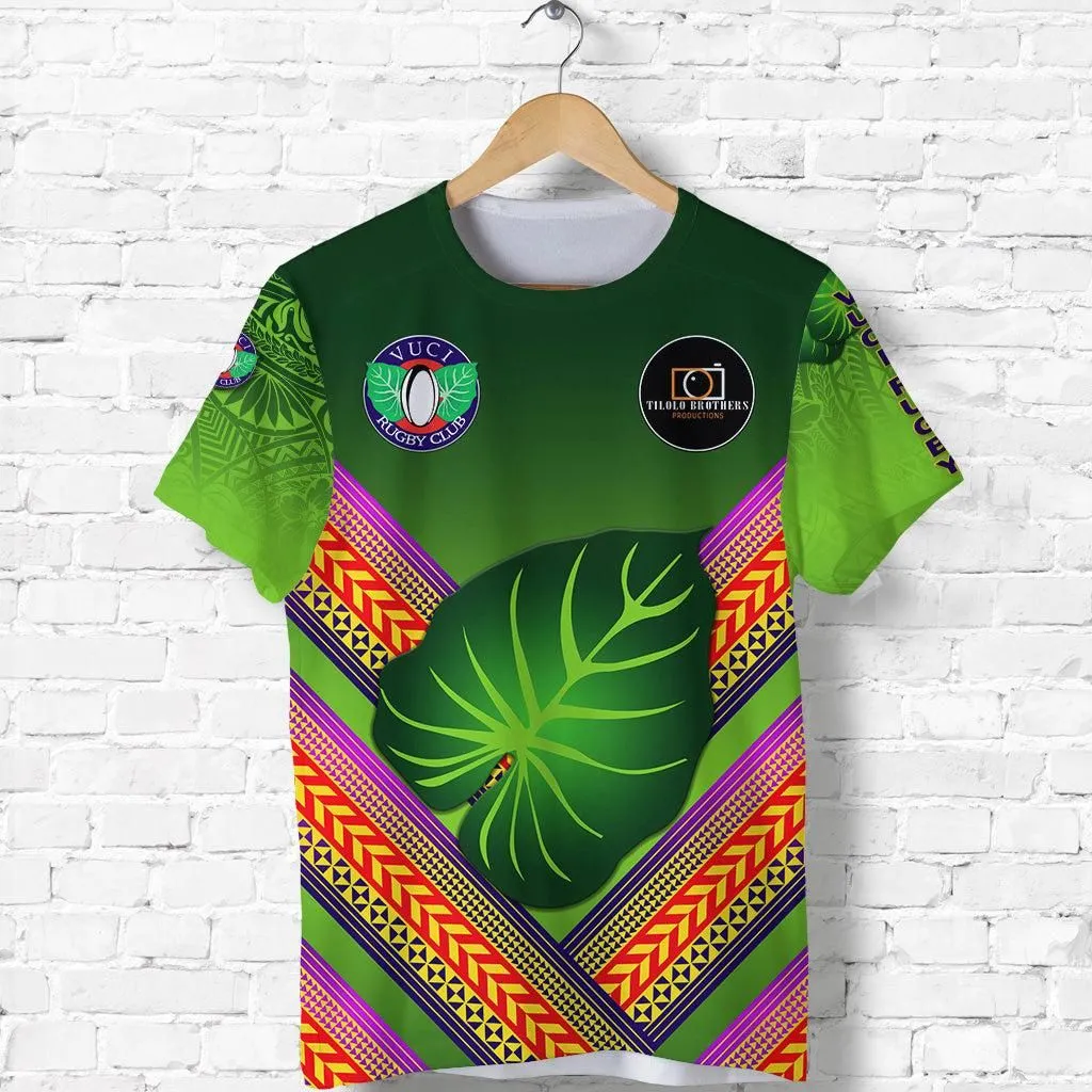 (Custom Personalised) Fiji Vuci Rugby Club T Shirt Creative Style - Green, Custom Text And Number LT8
