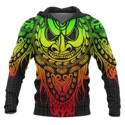 Polynesian Hoodie - Tattoo Tiki Reggae